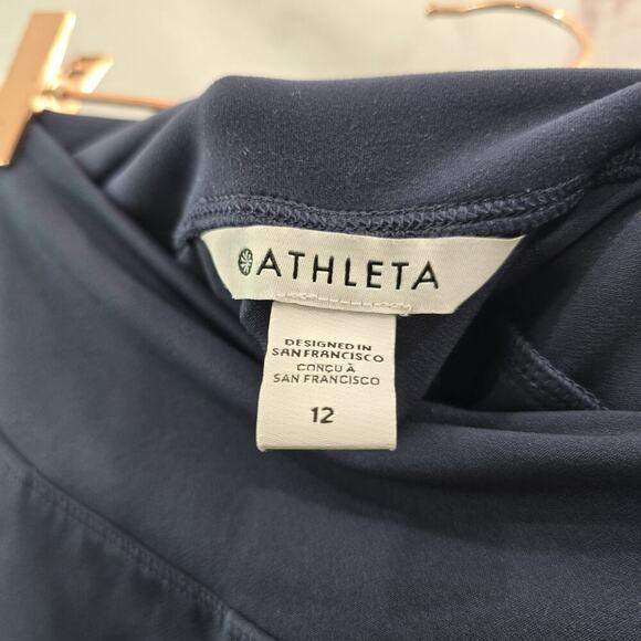Athleta Pants Womens 12 X 28 Blue Navy Endless Crop Pull On US Seller Fast Ship - Picture 3 of 12